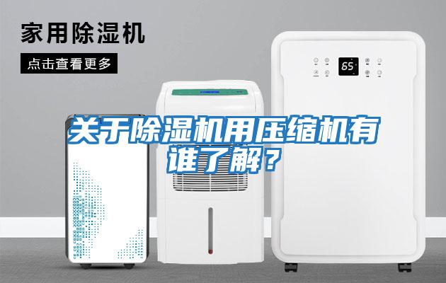 關于除濕機用壓縮機有誰了解？