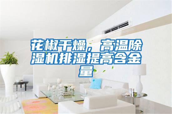 花椒干燥,高溫除濕機排濕提高含金量