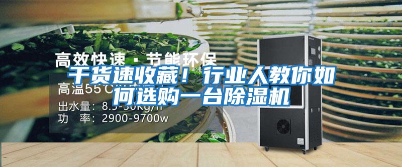 干貨速收藏！行業(yè)人教你如何選購(gòu)一臺(tái)除濕機(jī)