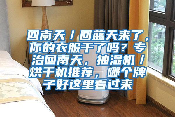回南天／回藍天來了，你的衣服干了嗎？專治回南天，抽濕機／烘干機推薦，哪個牌子好這里看過來