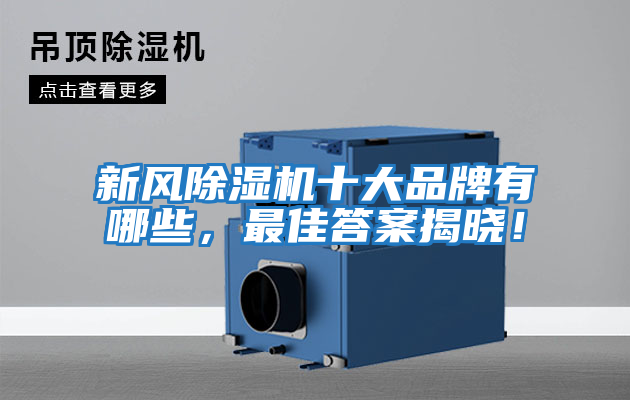 新風(fēng)除濕機十大品牌有哪些,最佳答案揭曉!