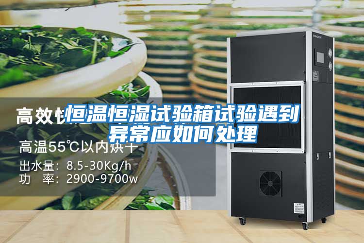 恒溫恒濕試驗箱試驗遇到異常應如何處理