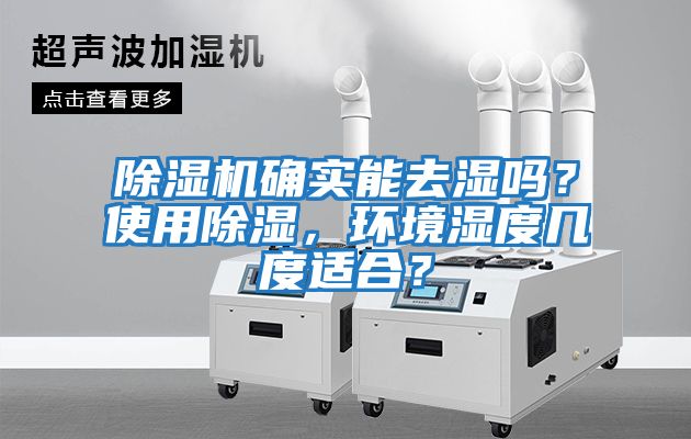 除濕機確實能去濕嗎?使用除濕,環境濕度幾度適合?